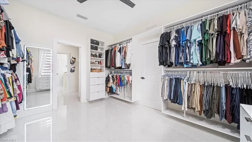 View of walk in closet