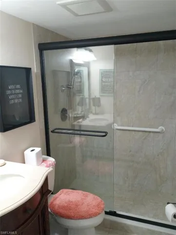 Guest Bath with tiled shower