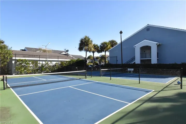 View of tennis court