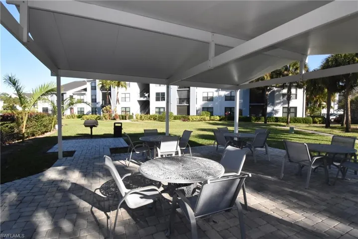 View of patio featuring outdoor dining area