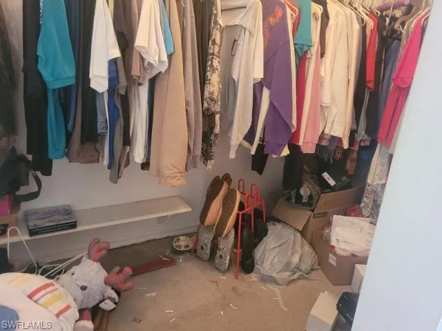 View of walk in closet