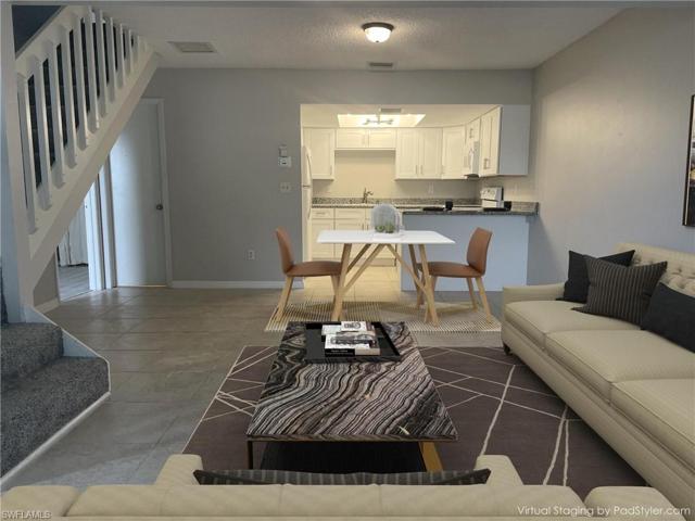 Virtually staged living room