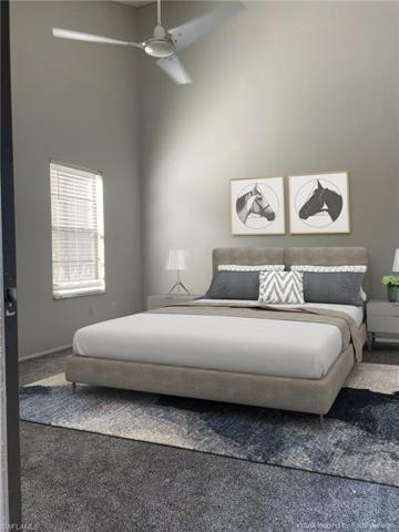 Virtually staged master bedroom