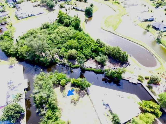 Drone / aerial view of a nearby body of water