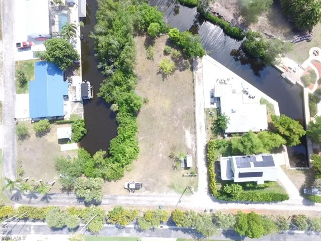 Drone / aerial view of a nearby body of water