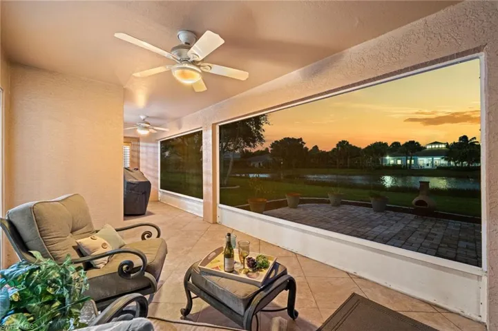 Enjoy Water Views from the Spacious Screened in Lanai