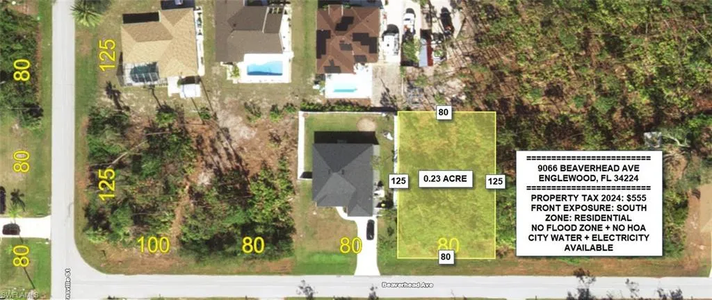 Map / location with property boundaries highlighted