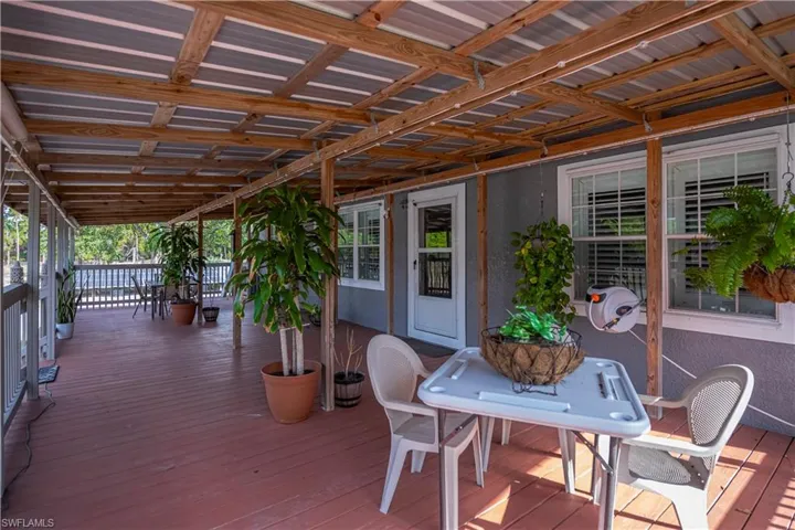 View of wooden terrace