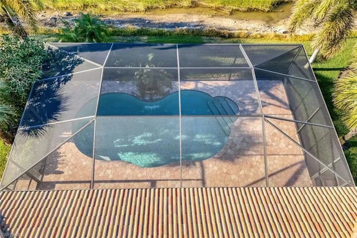 View of pool featuring a lanai and a patio