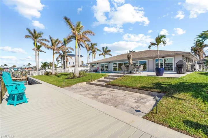 Amazing backyard on with private dock on canal