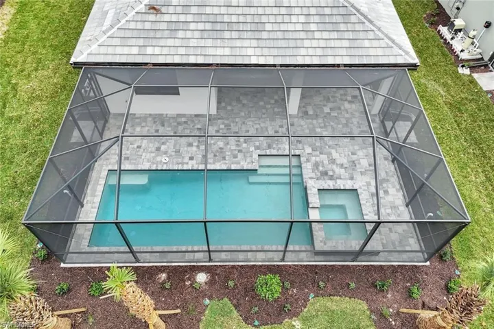 Aerial View of Home/Screened Pool/Spa