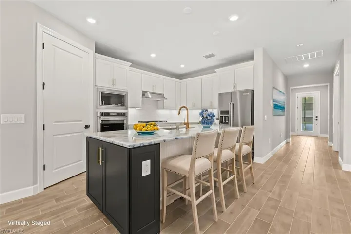 Virtually Staged Kitchen Island/Breakfast Bar