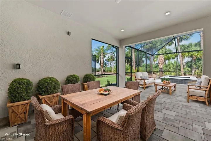 Virtually Staged Covered Lanai