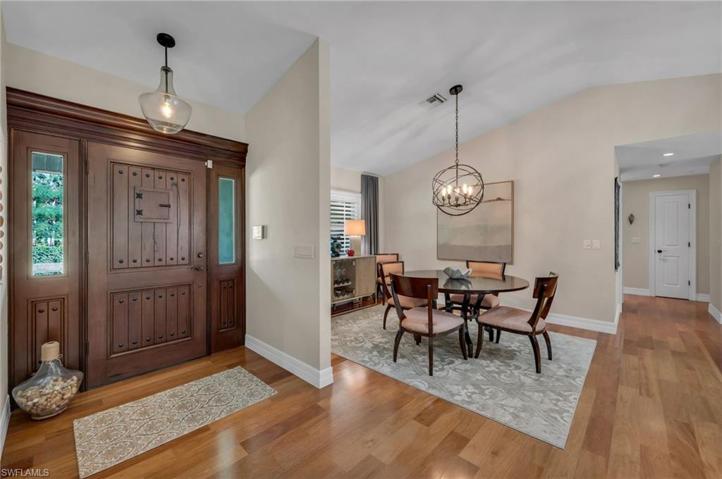 Front entryway & large dining room