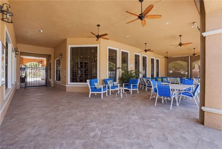 Covered patio area