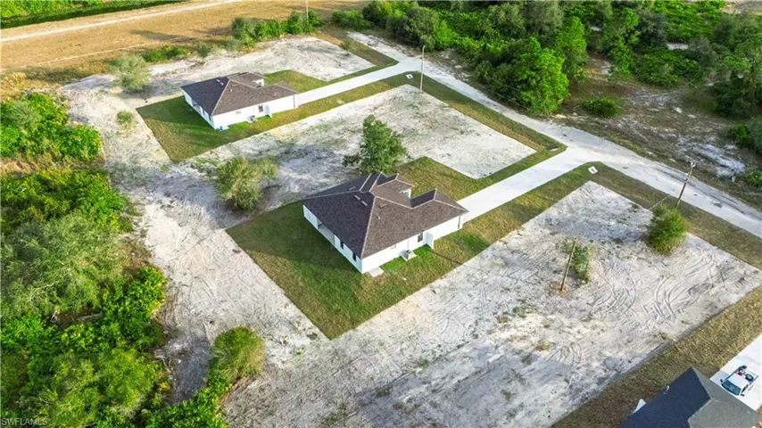 Birds eye view of property