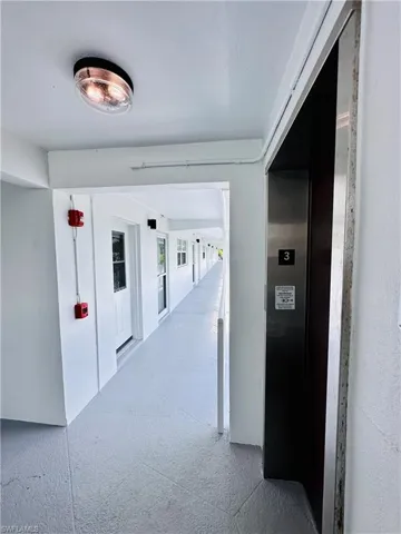 Hallway with elevator