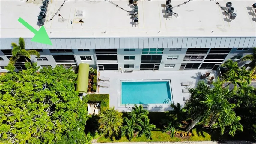 Bird's eye view of a pool