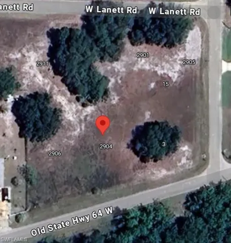 Aerial map of property and surrounding area