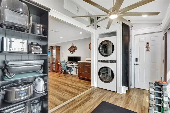 Convenient In-home laundry with stacked washer and dryer