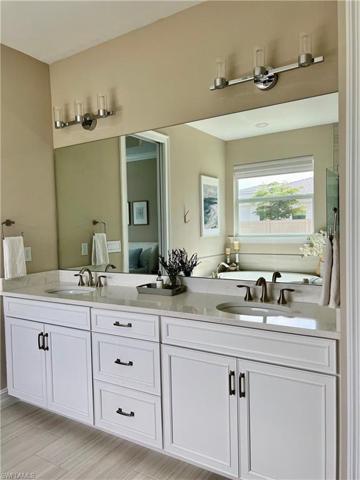 Primary Bathroom Vanity with quartz countertops