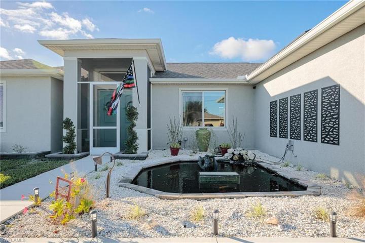 Entry with Koi Pond