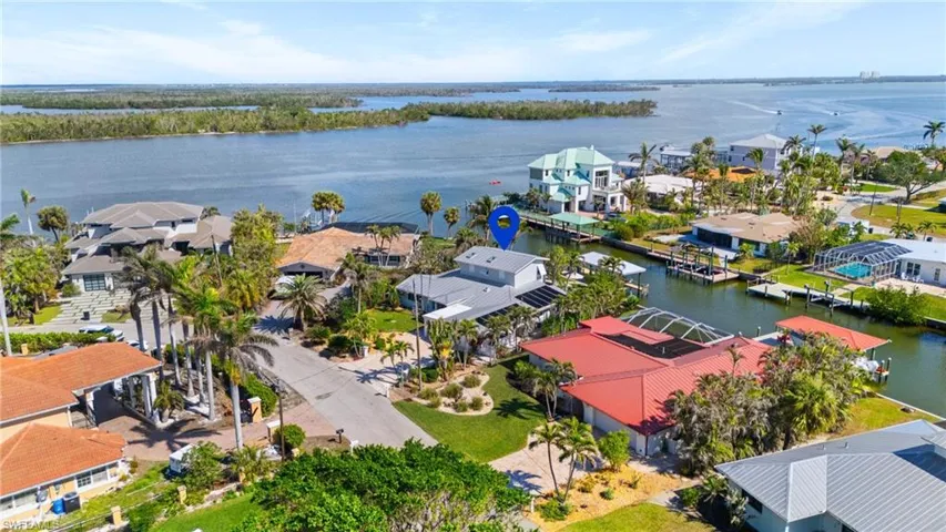 Aerial view with a water view -Virtually enhanced image