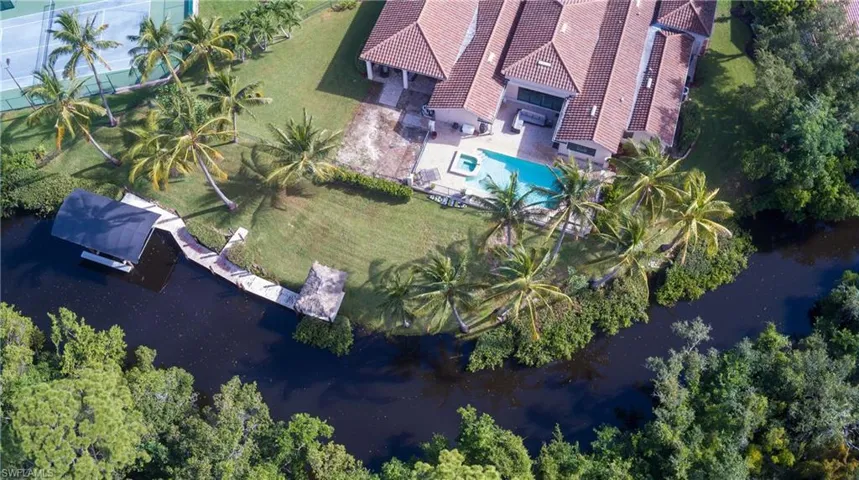 Birds eye view of property