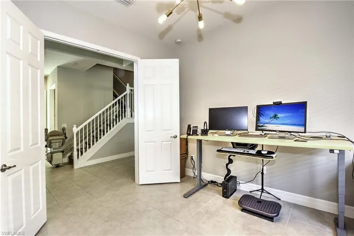 Bedroom/Den with double doors and full closet