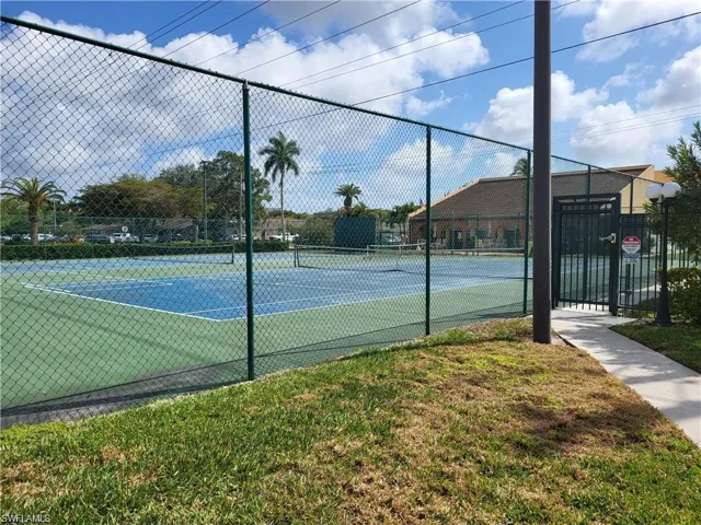 View of tennis court