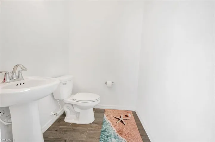 Pool bathroom also a great addition to the primary bedroom right outside the door as an additional throne