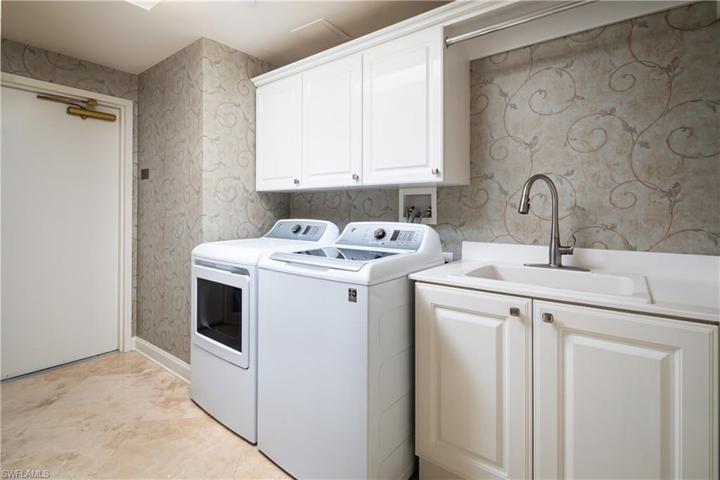 Laundry Room off of Private Foyer. Laundry room location off of Private Foyer and separate from main condo living area provides for peace and quite within the property while laundry is being done.