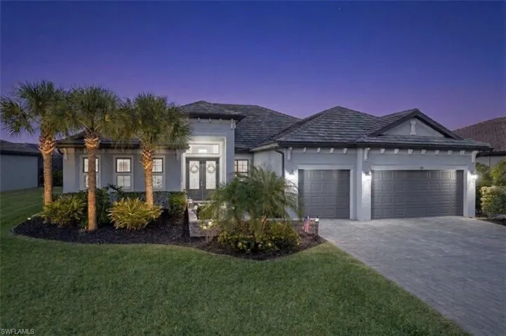 Front of Home at Night
