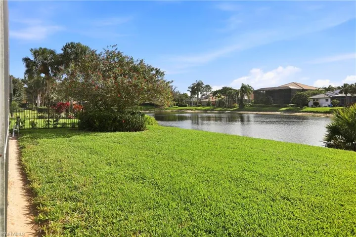 View of yard featuring a water view