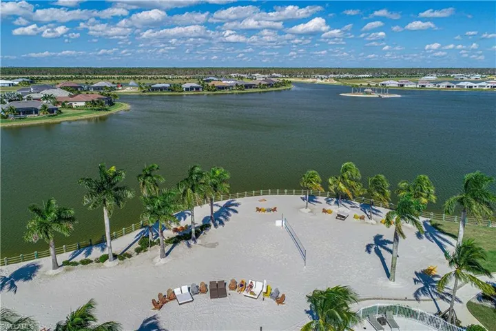 Aerial view of the community and the private island!