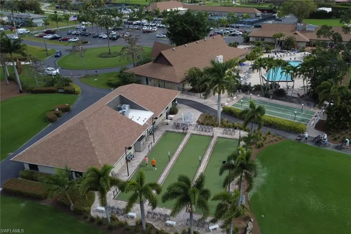 Aerial of Bocce Courts