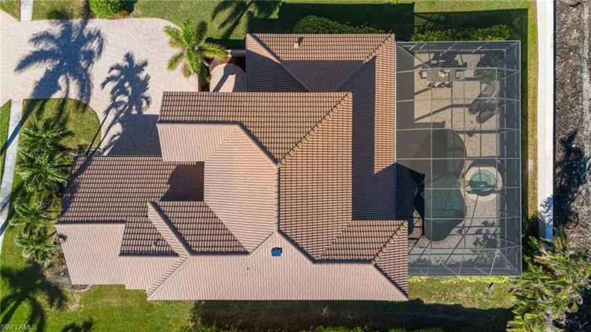 Birds eye view of property
