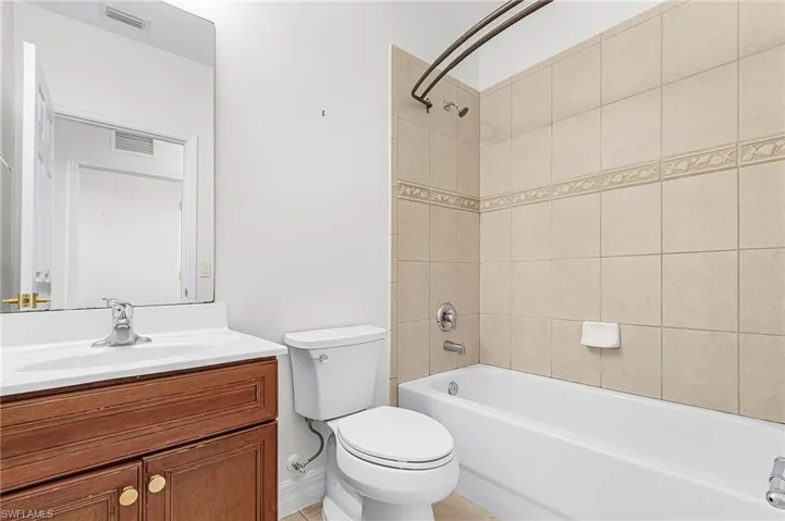 Bathroom with  shower combination and vanity
