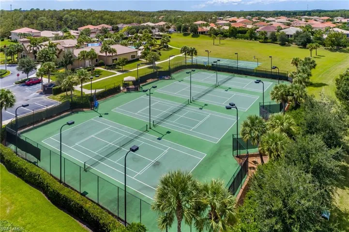 View of tennis court