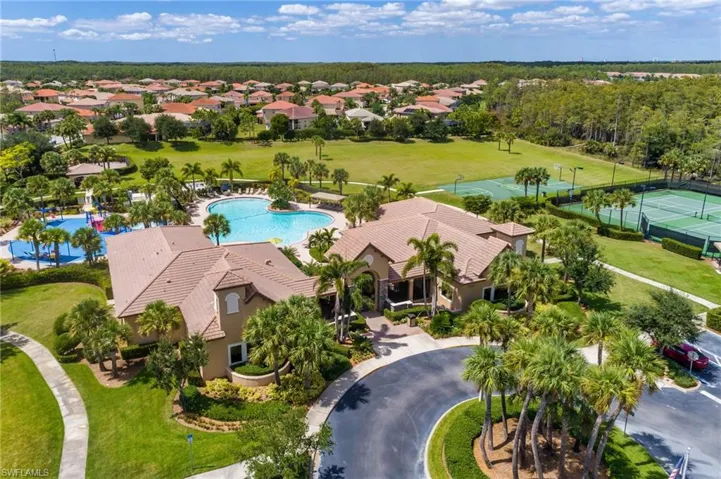 Aerial view of clubhouse