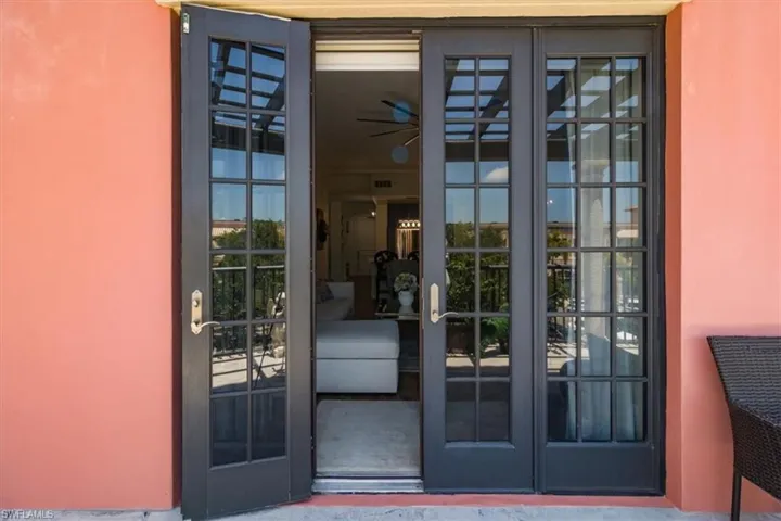 Entrance to property with french doors