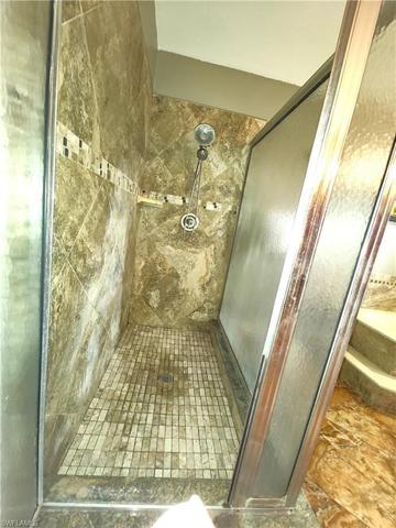 Large walk-in shower.