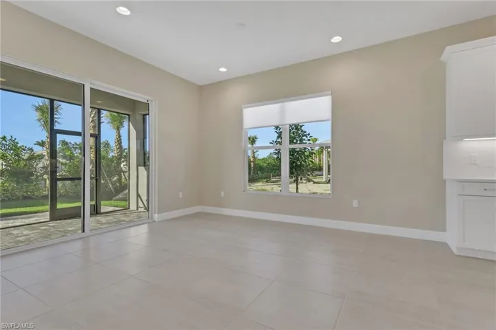 Dining area of great room is light and bright