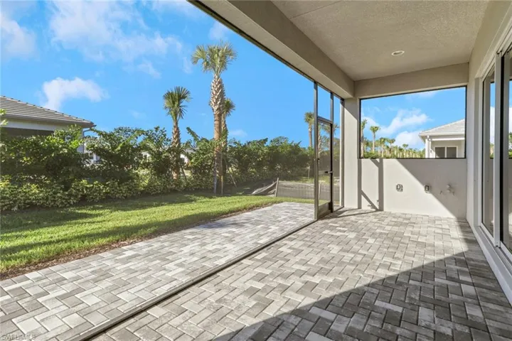 Screened patio is plumbed for outdoor kitchen
