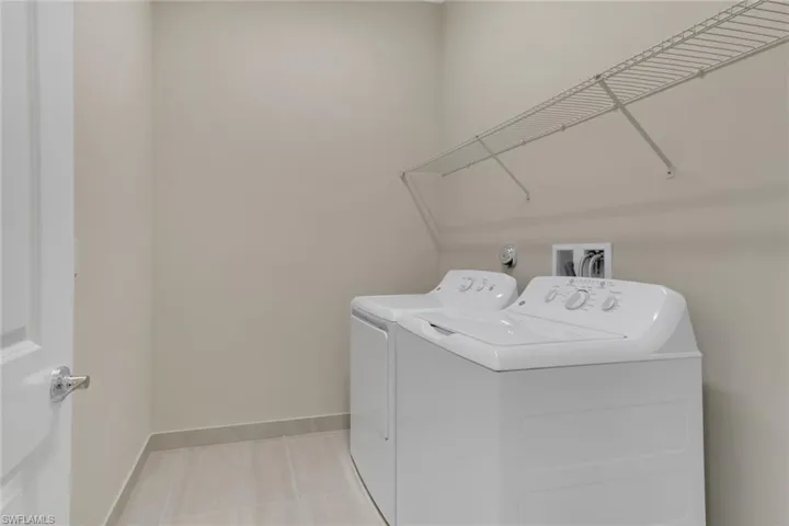 Laundry comes with new washer and dryer