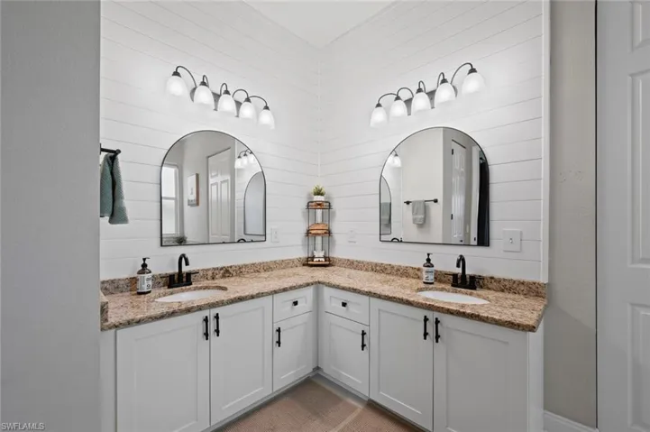 Full bath with double vanity