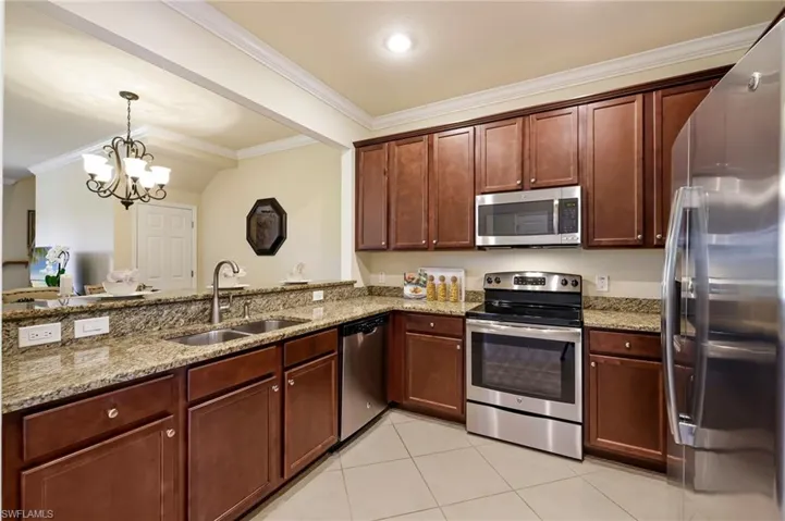 Spacious kitchen with GE appliances