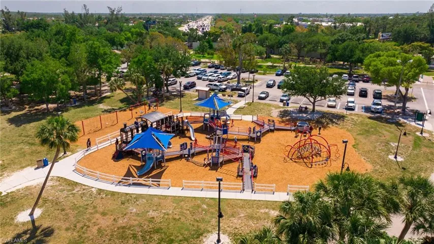 One of several children's activity areas at Lakes Park