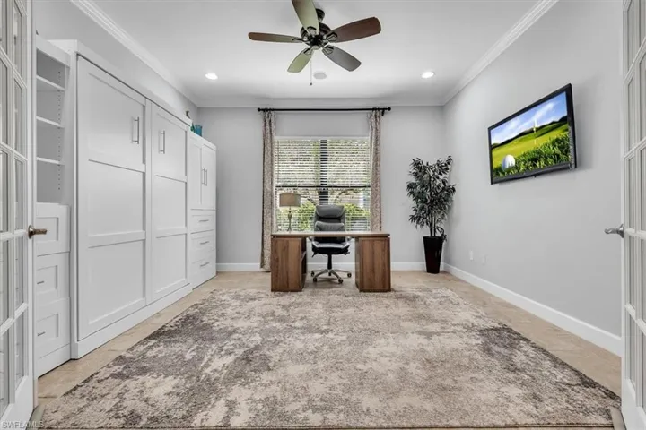 Office/den-featuring a built in Murphy Bed
