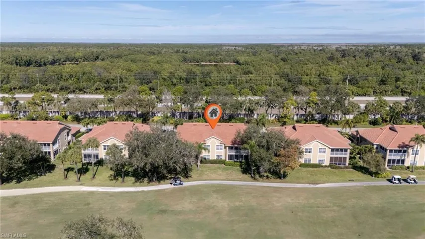 Aerial view of the carriage house